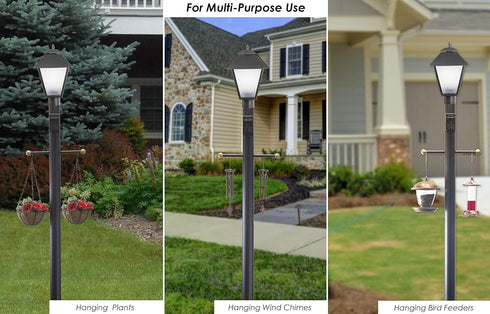 SCA-335BK 15" Solus Aluminum Cross Arm Ladder Rest for Outdoor Lamp Posts and Poles, Easy to Mount, Maintenance Free