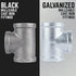 PIPE DÉCOR 3/4 in. Galvanized Malleable Iron Coupling, 8 Pack for DIY Furniture & Plumbing