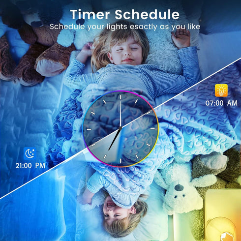 TJOY 100ft Kids Bluetooth LED Strip Lighting, Color Changing Lights for Bedroom, Music Sync RGB LED Light Strip