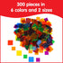edxeducation Transparent Tiles | Mini Jar | Colorful, Plastic Squares | Light Box Accessory | Sensory Play | Early Math