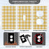 WELLDAY 1-Gang 4.50" 2.76", Butter Yellow Checkered Blank Wall Plate, Standard Size x Polycarbonate Thermoplastic Blank