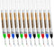 Prasacco 12 Pcs Long Head Deep Hole Multi-Purpose Long Nib Marker Waterproof
