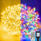 66FT 200 LED Christmas Tree Lights, Bright Warm White to Multicolor Outdoor