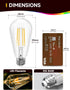 Dusk to Dawn Outdoor Light Bulbs, 6W Equivalent 60W ST64, 2700K Soft White, 600LM LED, E26 Base, 4 Pack
