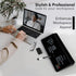 Glass Desktop Whiteboard with Storage, 15.3"x7.08"x2.16" Dry Erase Board with Markers & Duster for Home, Office, School