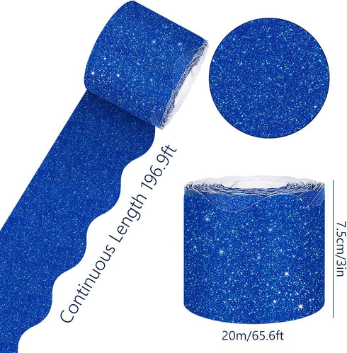 Whaline 196.9ft Patriotic Bulletin Board Borders 3 Rolls Red Blue Silver Die-Cut Bulletin Board Stripes Colorful Rolled Bulletin Board Trim for 4th of July School Classroom Office Chalkboard Decor by Whaline