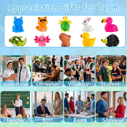 PAPPYN-A 100 Set Employee Appreciation Gifts Bulk for Coworkers Team Staff Thank You Gifts Organza Bags Back