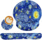 Britimes Mouse Pad 3pcs Set with Wrist Support, Abstract Night Sky Non-Slip Rubber Base for Home Office Gaming