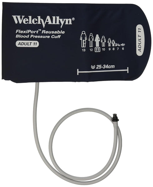 Welch Allyn REUSE-11-1TP FlexiPort Reusable Blood Pressure Cuffs, Adult, Size 11