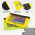 BAZIC Bright Color 3-Ring Pencil Pouch with Mesh Window