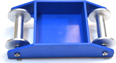 5.25" 1.2", 1.25" EISCO Hall's Carriage, Blue Plastic Resin & Aluminum, x Wheels, Physics Teaching Tool