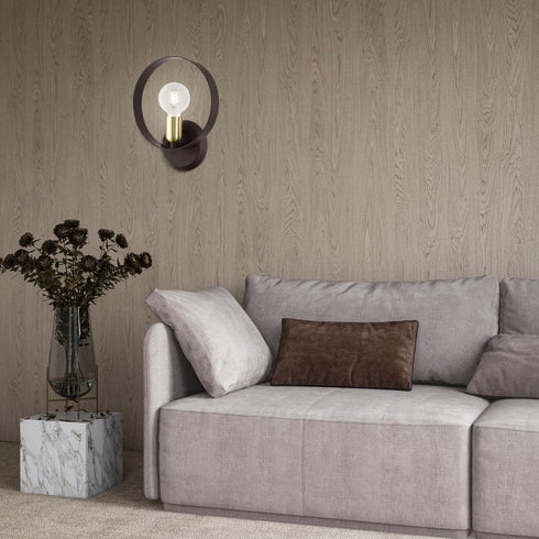 1 9 11 Livex Lighting Light ADA Wall Sconce Bronze Finish with Satin Brass Finish Accents, x