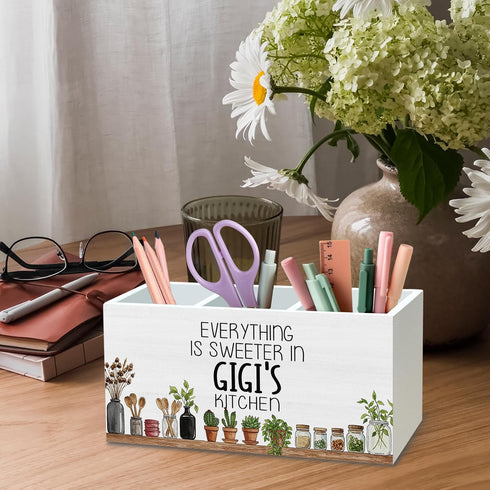 Countertop, Counter DILSJ Gigi Gifts Kitchen Utensil Holder for Gigi Gifts from Grandkids, Best Grandma Gift