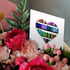 6 Pack Greeting Cards - I Heart Books - Love Heart Shape containing Colorful Rainbow Bookshelf - - Love Series
