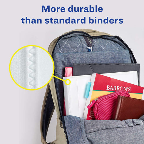 Avery Heavy-Duty View 3 Ring Binder - 4" One Touch Slant Rings, Holds 8.5" x 11" Paper, 2 Black Binders