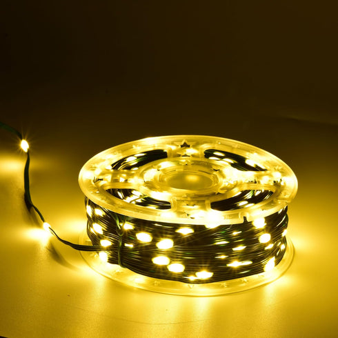 Karlling 8 Decor(200ft,Warm Outdoor LED String Lights,Waterproof Plug-in Decorative Lights with Modes,Timer