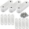 32 Pcs Flat Plate Straight Bracket, 60mm Metal Stainless Braces for Furniture Support with 64 Pcs Screws