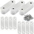 32 Pcs Flat Plate Straight Bracket, 60mm Metal Stainless Braces for Furniture Support with 64 Pcs Screws