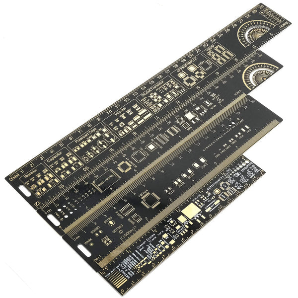 3PCS/4PCS Multifunctional PCB Ruler Measuring Tool 15cm 20cm 25cm 30cm Resistor Capacitor IC SMD