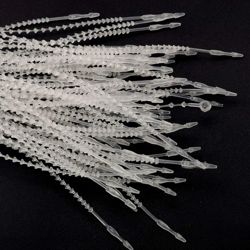 Tegg Snap Lock Pin 1000PCS 5Inch Clear Plastic Adjustable Beaded Tie Lock Pin Security Loop Fasteners