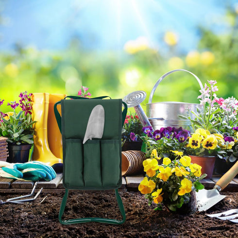 VANZACK Garden Kneeler Tool Storage Bag Versatile Kneeling Stool Pouch for Outdoor Gardening Side Pocket Organizer
