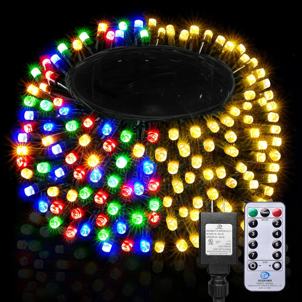 BlcTec Christmas Lights, 300 LED 108FT UL Certified Color Changing Christmas Tree