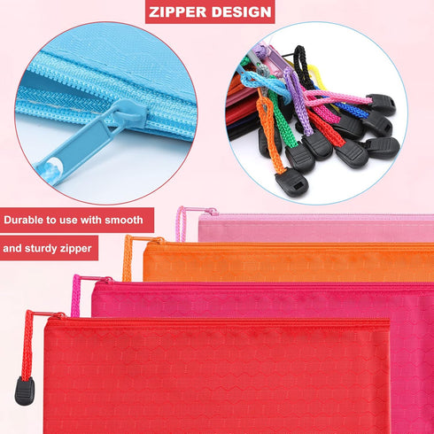 YACAISI 36Pcs Multicolor Pencil Pouch Bulk, Waterproof Zipper Pencil Bags for Office Supplies, Cosmetics, Travel