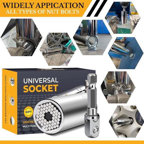 Universal Socket Tools Gifts for Men, Cool Gadgets, Stocking Stuffers for Dad, Husband, Mechanic Tools