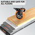 Heavy Duty 3 Inch Stem Caster, 1/2"-13 x 1" Safety Locking Caster Set of 4 for Industrial Cart and Furniture
