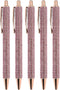 Gullor Diamond-encrusted Click Ballpoint Pens, Black Ink Medium Point 1mm, Office Supplies Gift for Wedding Birthday
