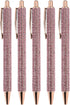 Gullor Diamond-encrusted Click Ballpoint Pens, Black Ink Medium Point 1mm, Office Supplies Gift for Wedding Birthday