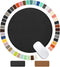 Round PU Leather Mouse Pad with Stitched Edge, Non-Slip Waterproof Micro-Fiber Base, 9 x 9 Inch (Black)