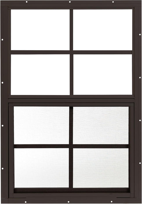 Shed Windows 18x27 (1-Pack) | Sliding Windows with Tempered Glass & Screens