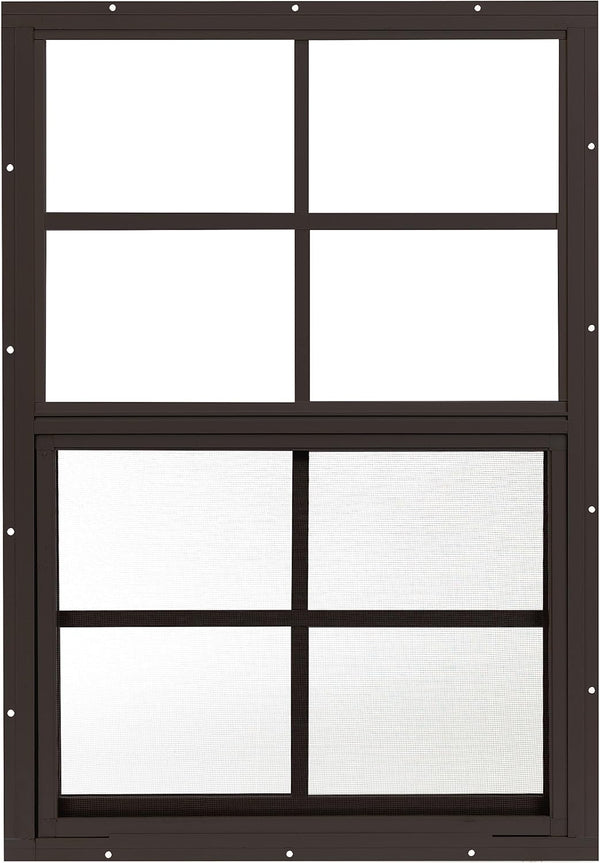 Shed Windows 18x27 (1-Pack) | Sliding Windows with Tempered Glass & Screens