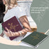 Lanpn Travel Photo Journal Notebook for Men Women, Linen Travel Log Diary, 110 Pages, Green