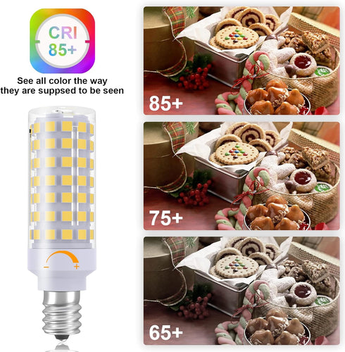 E12 Bulb Dimmable C7 Bulb E12 Bulb 60W, 4000K, T6 120V 7W 630LM E12 Bulbs 6 Pack TAIYALOO LED Equivalent to Halogen