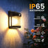 PEVOROS 4 Pack 3 (6x3.6x2.2 inch) Solar Fence Lights, Solar Motion Fence Deck Lights Outdoor, Modes for Step Wall Step