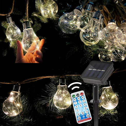 ShineU 30 Feet LED Outdoor String Lights with 20 Warm White Edison Shatterproof