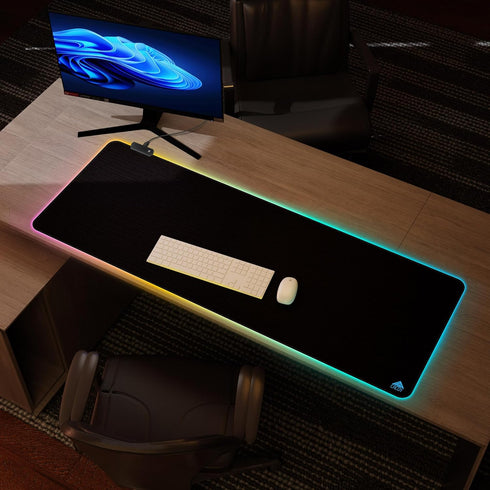 55" 20" 9-Light Cacoy x RGB Gaming Mouse Pad XXL, Large LED Lighting Desk Mat, Mode Keyboard Pad with Non-Slip Rubber