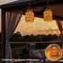 (2) Solar Outdoor Lanterns Waterproof, Hanging Rattan Lantern Lights for Outside, Solar lamp Outdoor Chandelier Idea