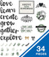 Carson Dellosa 34-Piece Modern Farmhouse Classroom Bulletin Board Set, Farmhouse Heart and Greenery Bulletin Board Cutouts with Inspirational Quotes, Modern Farmhouse Classroom Decor by Carson Dellosa Education