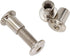 binifiMux 10-Set M8x35mm Rivet Countersunk Hex Socket Cap Bolts and Nuts for Furniture, Nickel Plated