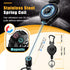 ELV Heavy Duty Retractable Keychain, Magnetic Closure and Carabiner, ID Badge Holder Clip with 31” Dyneema Cord