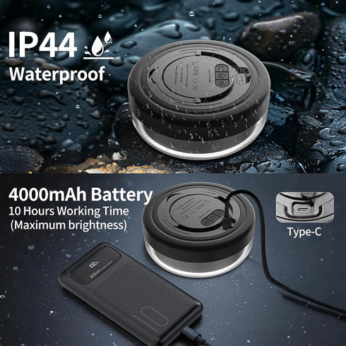 KEIWRLIGHT 32.8FT, 2 1 14 30s IP44 4000mAh Camping String Lights in Outdoor Camping Lantern with Lighting Modes