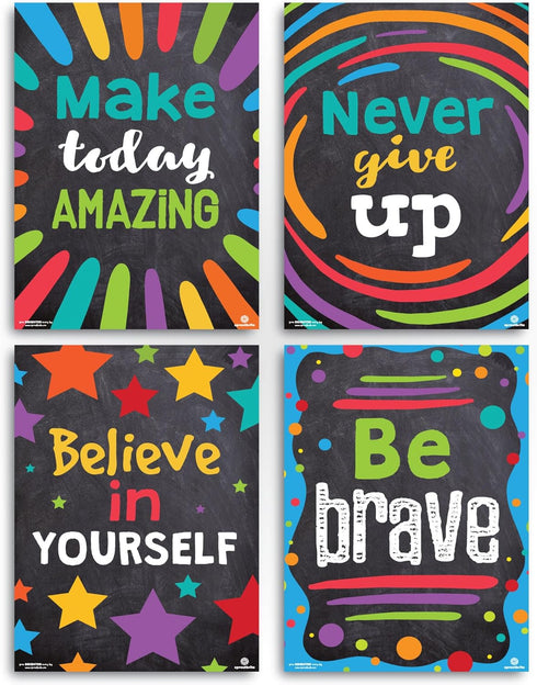 Sproutbrite Classroom Decorations - Motivational Posters for Teachers, Inspirational Bulletin Board and Wall Decor for