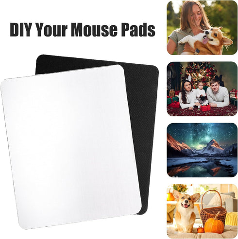 Nicunom 40 3mm Pcs Sublimation Mouse Pad Blanks, Heat Press Printing Crafts Mousepads Thick DIY Custom Mouse Pads