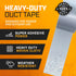 Lockport 5 Pack Duct Tape - Heavy Duty Waterproof - 30 Yards x 2 Inch - Strong Adhesive Bulk for Indoor Outdoor Repairs