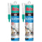 Akfix 100E RTV White Silicone Caulk (2x10.1 fl. oz.), 100% Waterproof Sealant for Kitchen, Bathroom, Shower, Toilet,