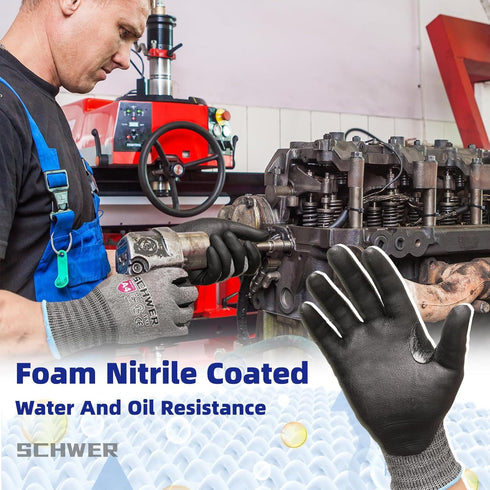 Schwer AIR-SKIN Cut Resistant Gloves AR5918, Lightweight Level 5 Wire Metal Gloves for Refined Work
