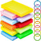 MotBach 600Pcs Colored Index Cards 3x5 Inch Flash Cards with Rings Lined